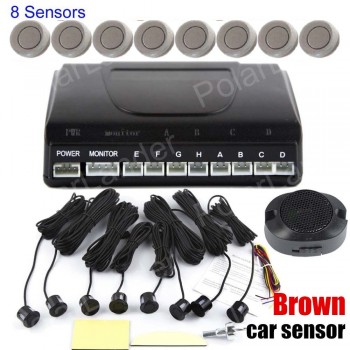12V Detector System Kit   Indicator Probe  Auto Reverse Backup  Car Parking Sensor 8 Sensors Sound Alert BEBE sound Alarm