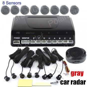 12V Detector System Kit   Indicator Probe  Auto Reverse Backup  Car Parking Sensor 8 Sensors Sound Alert BEBE sound Alarm