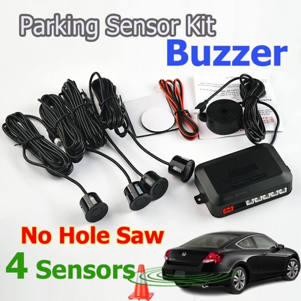 SINOVCLE Buzzer No Drill Hole Saw 22mm  Reverse Radar Sound Alert Indicator System 8 Colors 4 Sensors