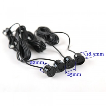 Viecar Parking Sensor Kit LED Display Car Reverse Assistance No Hole Saw Sensors 22mm 12V 8 Colors Backup Monitor System