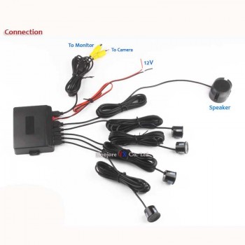Koorinwoo Adjustable Speaker Car Parking Sensor 4 Video Sysem Digital Screen blind Probe Parktronic System Car-detector Reverse