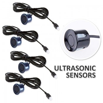 Rovtop Car Buzzer LED Dispaly Parking Sensor System Kit 4 Sensors 22mm For Car Reverse Backup Radar Monitor Detector System Z2