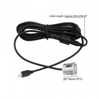 4pcs 19mm Car Parking Sensor Kit Reverse Backup Sensors Buzzer Sound Alert Indicator Probe System 12V