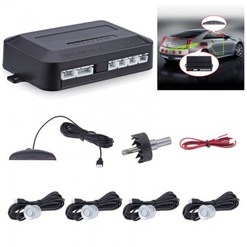 Car Parktronic LED Parking Sensor With 4 Sensors Reverse Backup Car Parking Radar Monitor Detector System Backlight Display