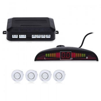 Car Parktronic LED Parking Sensor With 4 Sensors Reverse Backup Car Parking Radar Monitor Detector System Backlight Display