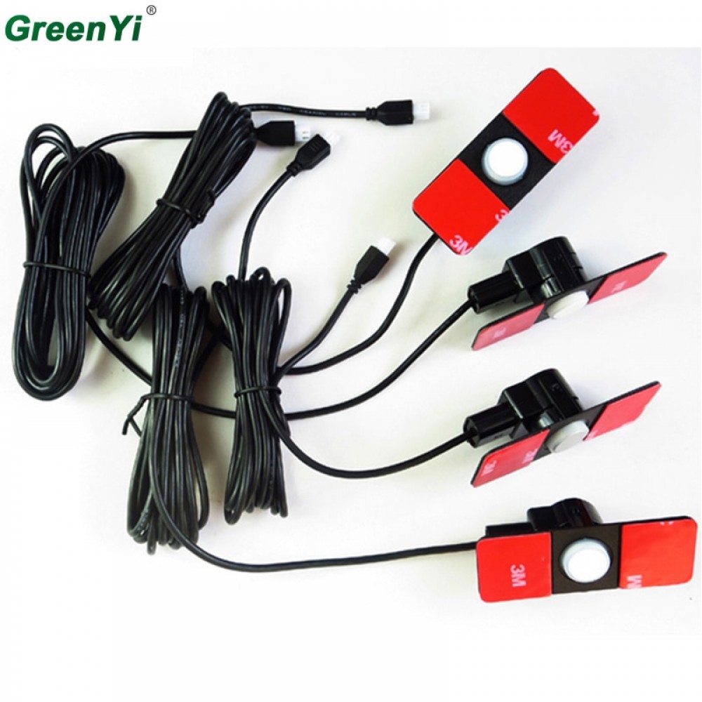 4pieces/lot Original Parking Sensors 16mm Flat Sensor Car Radar Parktronic assistance, Black Silver White Red Blue Gray