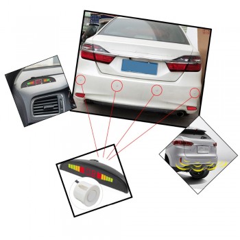 Auto Parktronic Car Parking Sensor with 4 sensors Reverse Backup Radar Monitor Backlight Display Car Detector System