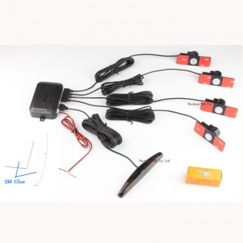 Koorinwoo Original Car Parktronic Double CPU Car Parking Sensor 4 Probes Sysem blind Probes System Car Detector Reverse For Car