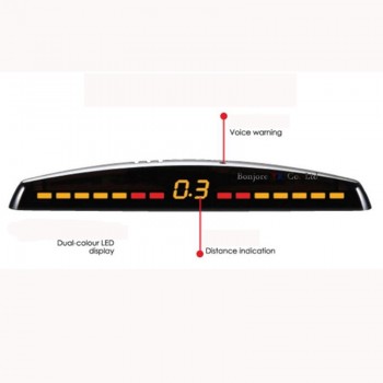 Koorinwoo Original Car Parktronic Double CPU Car Parking Sensor 4 Probes Sysem blind Probes System Car Detector Reverse For Car