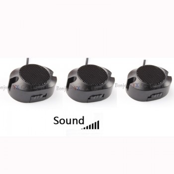 Koorinwoo 4 Sensors Buzzer 16.5mm Car Parking Sensor Kit Reverse Backup Radar Adjust BIBI Speaker Alert Indicator Probe System
