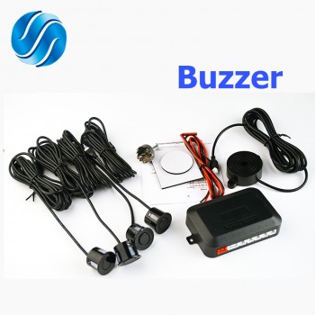 Viecar 4 Sensors Buzzer No Drill Hole Saw 22mm Car Parking Sensor Kit Reverse Radar Sound Alert Indicator System 7 Colors
