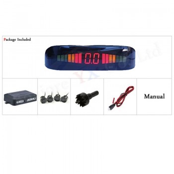 Koorinwo 2019 Parktronic 4 Probe Buzzer LCD Monitor Car Parking Sensor Kit Reverse Radar Sound Alert Indicator Parking System