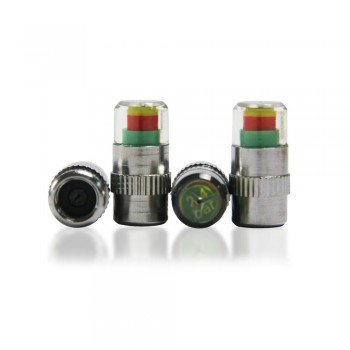 Vexverm 4PCS 2.4Bar 36PSI Car Auto Tire Pressure Monitor Valve Stem Caps Sensor Indicator Eye Alert Diagnostic Tools Kit