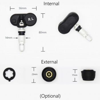 TPMS Tire Pressure Alarm Monitoring System Solar Tyre Pressure Monitor Sensor Valve Digital gauge D01W D01N for Hyundai Toyota