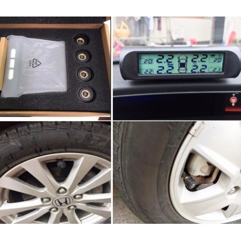 TPMS Tire Pressure Alarm Monitoring System Solar Tyre Pressure Monitor Sensor Valve Digital gauge D01W D01N for Hyundai Toyota