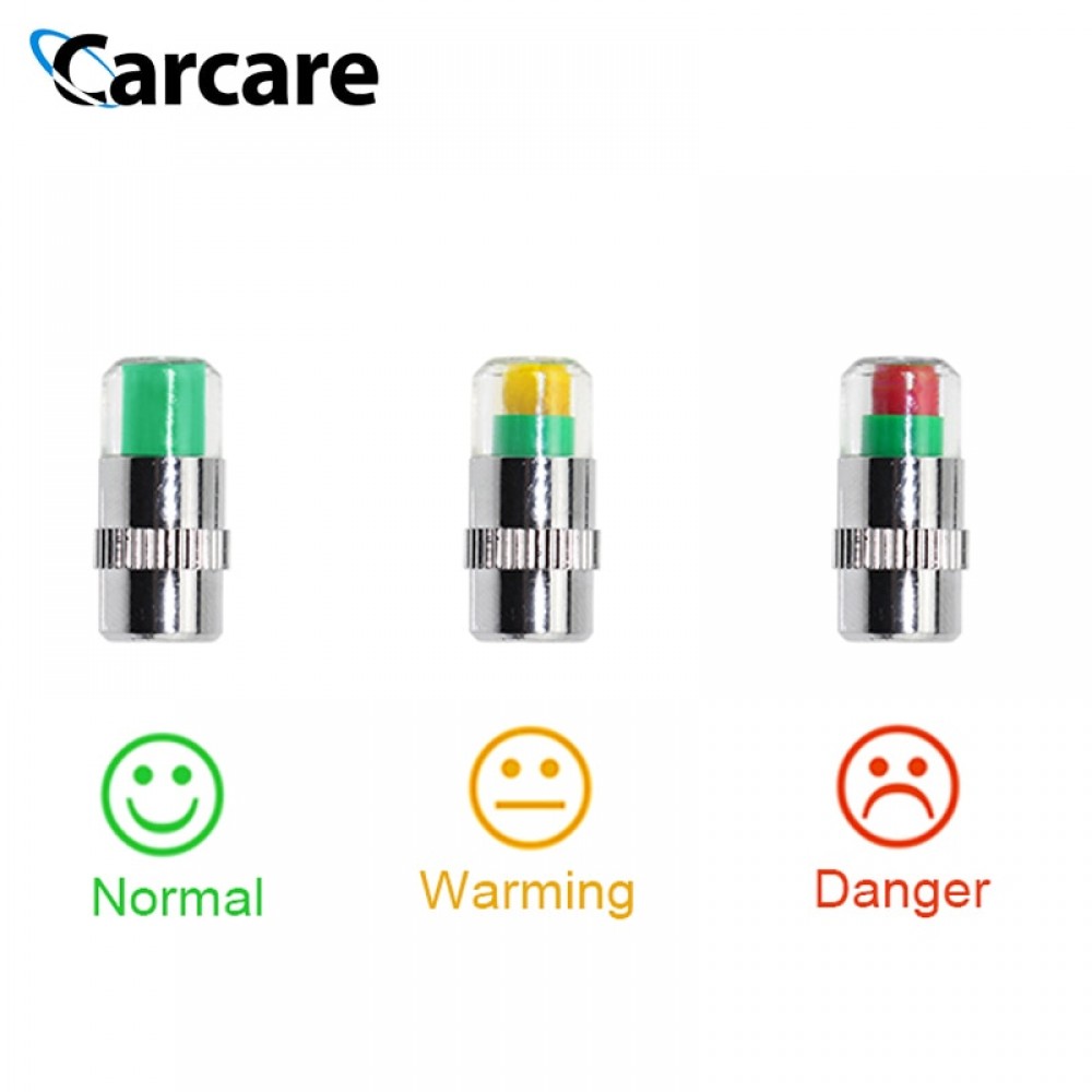 4 Pieces Car Tire Pressure Monitor Auto Alert Valve Stem Sensor Indicator Caps Tire Pressure Monitoring System