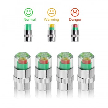 4 Pieces Car Tire Pressure Monitor Auto Alert Valve Stem Sensor Indicator Caps Tire Pressure Monitoring System