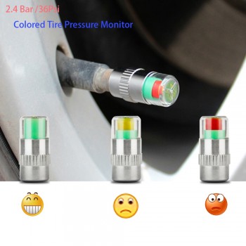 4 Pieces Car Tire Pressure Monitor Auto Alert Valve Stem Sensor Indicator Caps Tire Pressure Monitoring System