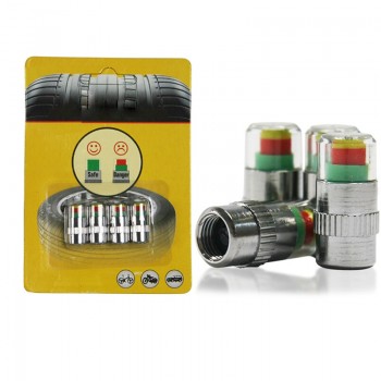 4 Pieces Car Tire Pressure Monitor Auto Alert Valve Stem Sensor Indicator Caps Tire Pressure Monitoring System