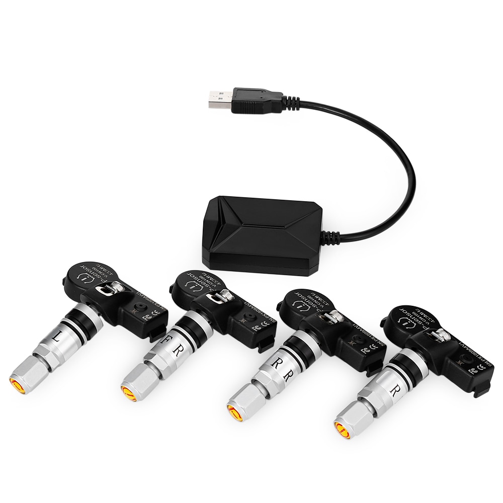 2018 New Car TPMS Car Tire Pressure Monitoring System for Android Navigation With 4 Internal Sensor