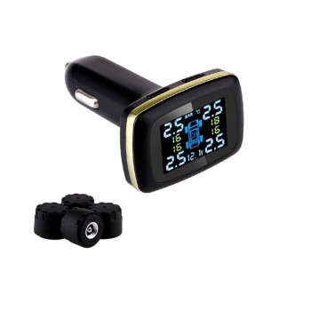 New Profession Auto Wireless Universal TPMS Tire Pressure Sensor Tire Pressure Monitoring System with USB socket