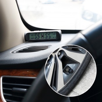 Solar Power Car TPMS Tyre Pressure Monitoring System charging Real-time Monitoring Tire Security Alarm Systems