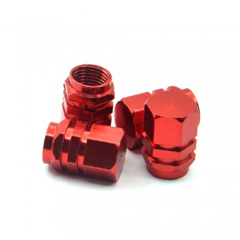 4pcs/set Aluminium alloy Car Tire Valve Caps Red Color Car-Styling Tyre Stems Air Caps Auto Wheel Cover Tire Accessories