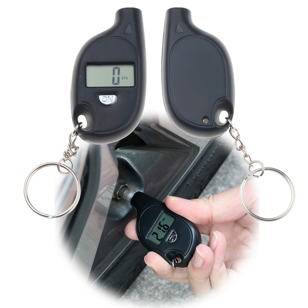 Tire pressure gauge Portable Mini keychain Style PSI, Kpa, Bar Pressure Gauge Tire air pressure test Meter digital display