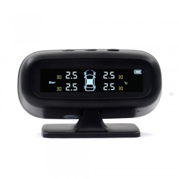 Solar TPMS Car Tire Pressure Alarm Monitor System Display Temperature Warning Fuel Save with 4 Sensors