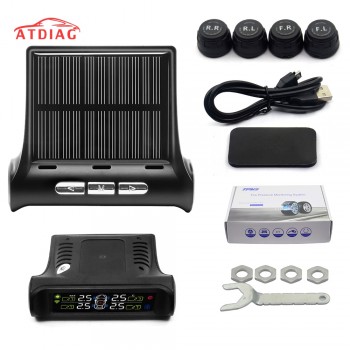 BestSolar TPMS Car Tire Pressure Alarm Monitor System Display 4 Internal / External Sensor Temperature Warning T06N T01W Visture
