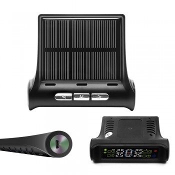 BestSolar TPMS Car Tire Pressure Alarm Monitor System Display 4 Internal / External Sensor Temperature Warning T06N T01W Visture