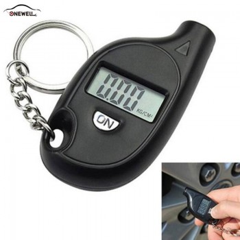 1 pcs Mini Digital Tire Pressure Alarm Barometer Keychain Portable Mini LCD Digital Tire tire Air Pressure Gauge Tester