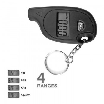 1 pcs Mini Digital Tire Pressure Alarm Barometer Keychain Portable Mini LCD Digital Tire tire Air Pressure Gauge Tester