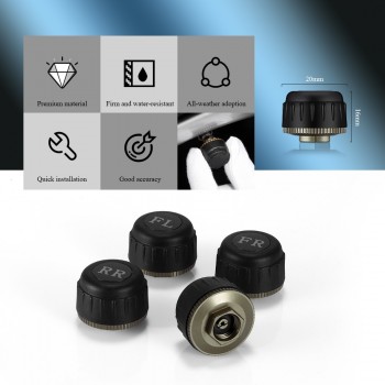 Powerful TPMS USB Android Tire Pressure Monitoring System with 4 External Sensors 5V 116 psi Tyle Alarm System For Most Vehicles