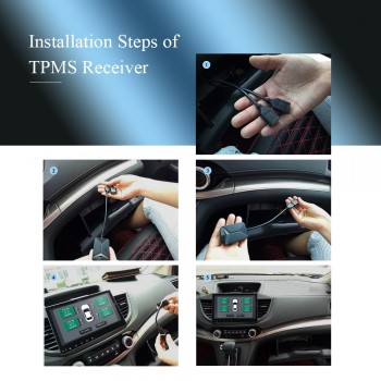 Powerful TPMS USB Android Tire Pressure Monitoring System with 4 External Sensors 5V 116 psi Tyle Alarm System For Most Vehicles