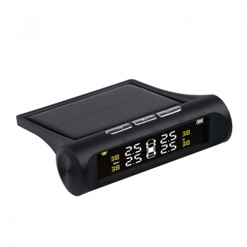 Solar USB charging Real time temperature monitor TPMS high and low tire pressure alarm digital tire pressure monitoring system