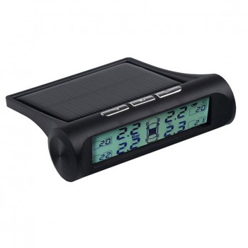 Solar USB charging Real time temperature monitor TPMS high and low tire pressure alarm digital tire pressure monitoring system