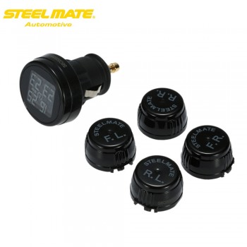 Steelmate TPMS Tire Pressure Monitor System TP-74P/B 4 Sensors Wireless DIY Car Alarm System Diagnostic Tool with LCD Display