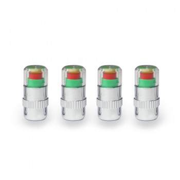 4PCS 2.0Bar 30PSI Car Auto Tire Pressure Monitor Valve Stem Caps Sensor Indicator Eye Alert Diagnostic Tools Kit