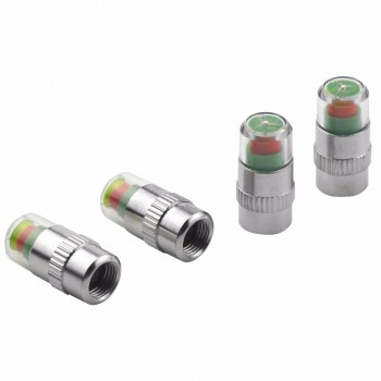 jingyuqin 4pcs In 1 Set general Car Auto 2.4bar Tire Pressure Monitor Valve Stem Caps Sensor 3 Colors Indicator Eye Alert