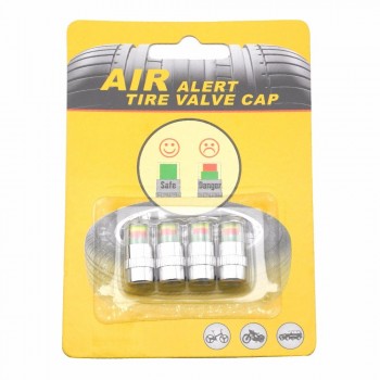 jingyuqin 4pcs In 1 Set general Car Auto 2.4bar Tire Pressure Monitor Valve Stem Caps Sensor 3 Colors Indicator Eye Alert