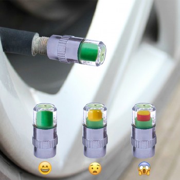 1PC/4PCS Car Styling 2.4bar 32PSI Car Tyre Tire Pressure Valve Stem Caps Sensor Eye Air Alert Tire Pressure Monitoring Tools Kit