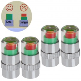 4Pcs/Lot 2.4 Bar 36PSI Air Warning Alert Tire Valve Stem Pressure Sensor Monitor Light Cap Indicator For Car