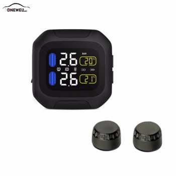 Original Engine Tire Pressure Monitoring System Wireless  TPMS Motorcycle Tire Alarm 2 External Sensor Moto Tools New
