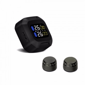 Original Engine Tire Pressure Monitoring System Wireless  TPMS Motorcycle Tire Alarm 2 External Sensor Moto Tools New
