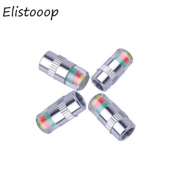 Elistooop 4Pcs/Lot 2.0 Bar 30PSI Air Warning Alert Tire Valve Pressure Sensor Monitor Light Cap Indicator For Cars