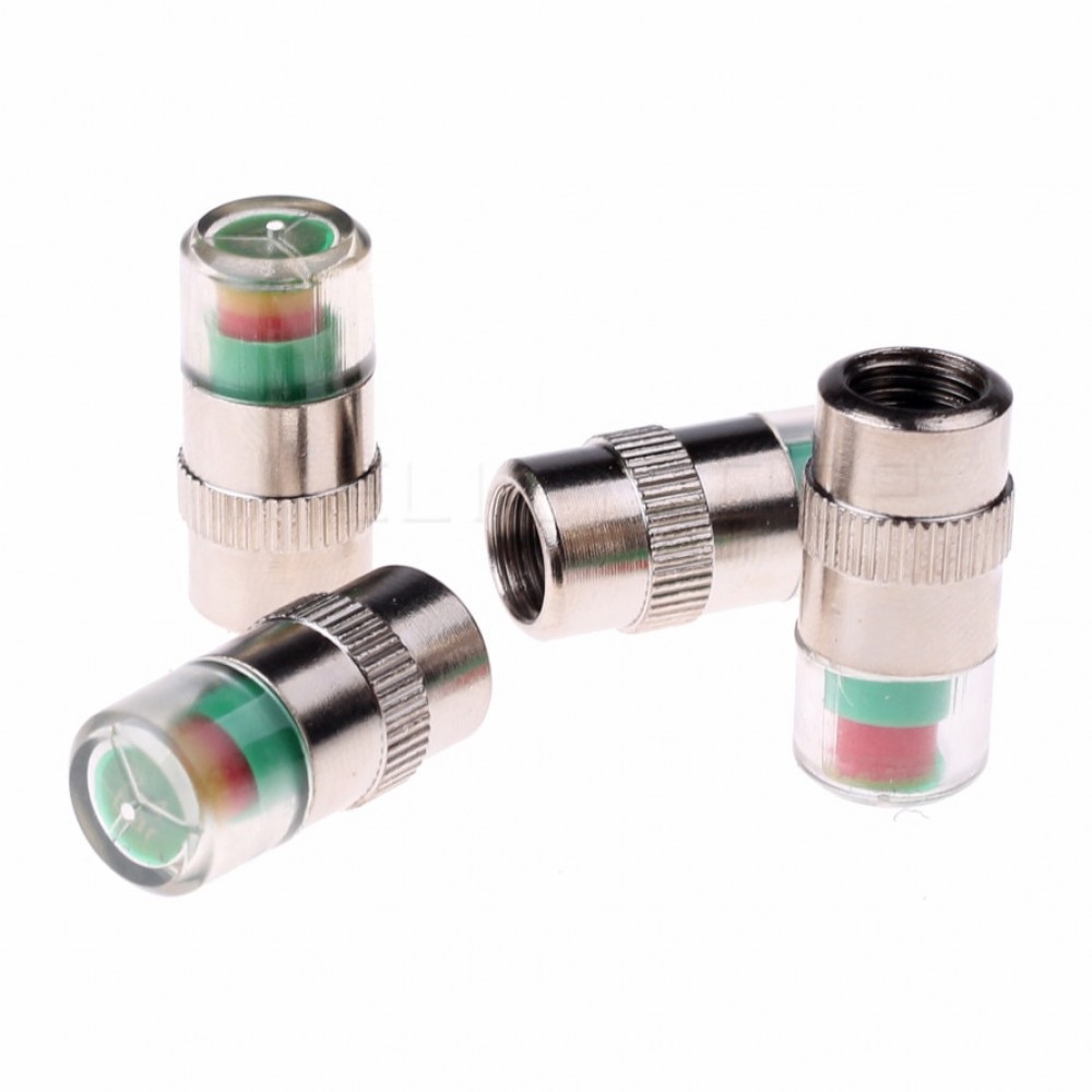 4 PCS/Lot 2.4 Bar Car Auto Tire Pressure Monitor Valve Stem Caps Cover Sensor Indicator Alert High quality