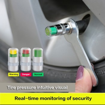 4PCS Car Styling 2.4bar 36PSI Car Tyre Tire Pressure Valve Stem Caps Sensor Eye Air Alert Tire Pressure Monitoring Tools Kit
