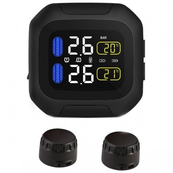 CAREUD M3 Wireless Motorcycle TPMS Tire Pressure Monitoring System 2 External Internal Sensors Universal Security Alarm System