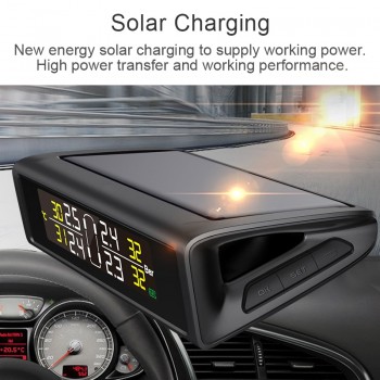Junsun TPMS Tire Pressure Monitoring System Plastic Case of Car Alarm logicar With 4 Sensors Tire Pressure Indicator Cap